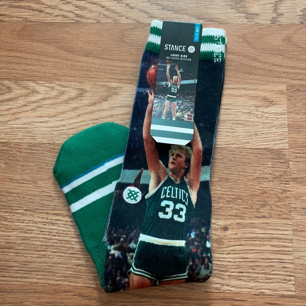 Stance Larry Bird socks NWT